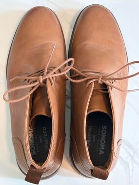 SONOMA Men's Tan Leather Chukka Boots Excellent Condition